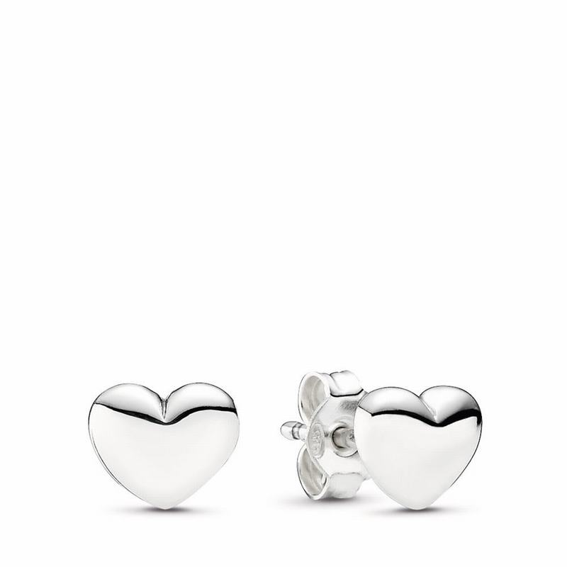 Pandora Hearts Stud Earrings Ireland - Sterling Silver - 496013GXQ